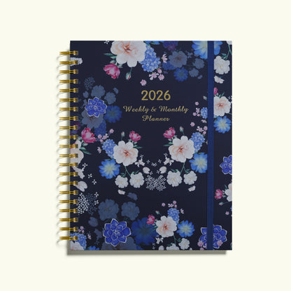 premium paper hardcover 2026 planner with gold foil accents